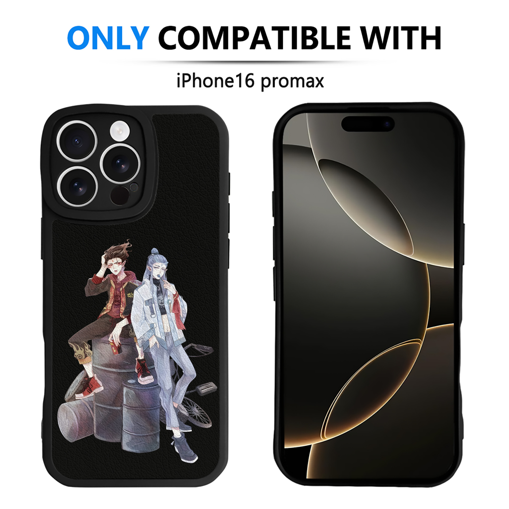 （画像用） Ne Zha 2 ナタ 魔童の大暴れ 【iPhone 16シリーズ対応】シリコンスマホケース（レザー調） 材質：シリコン